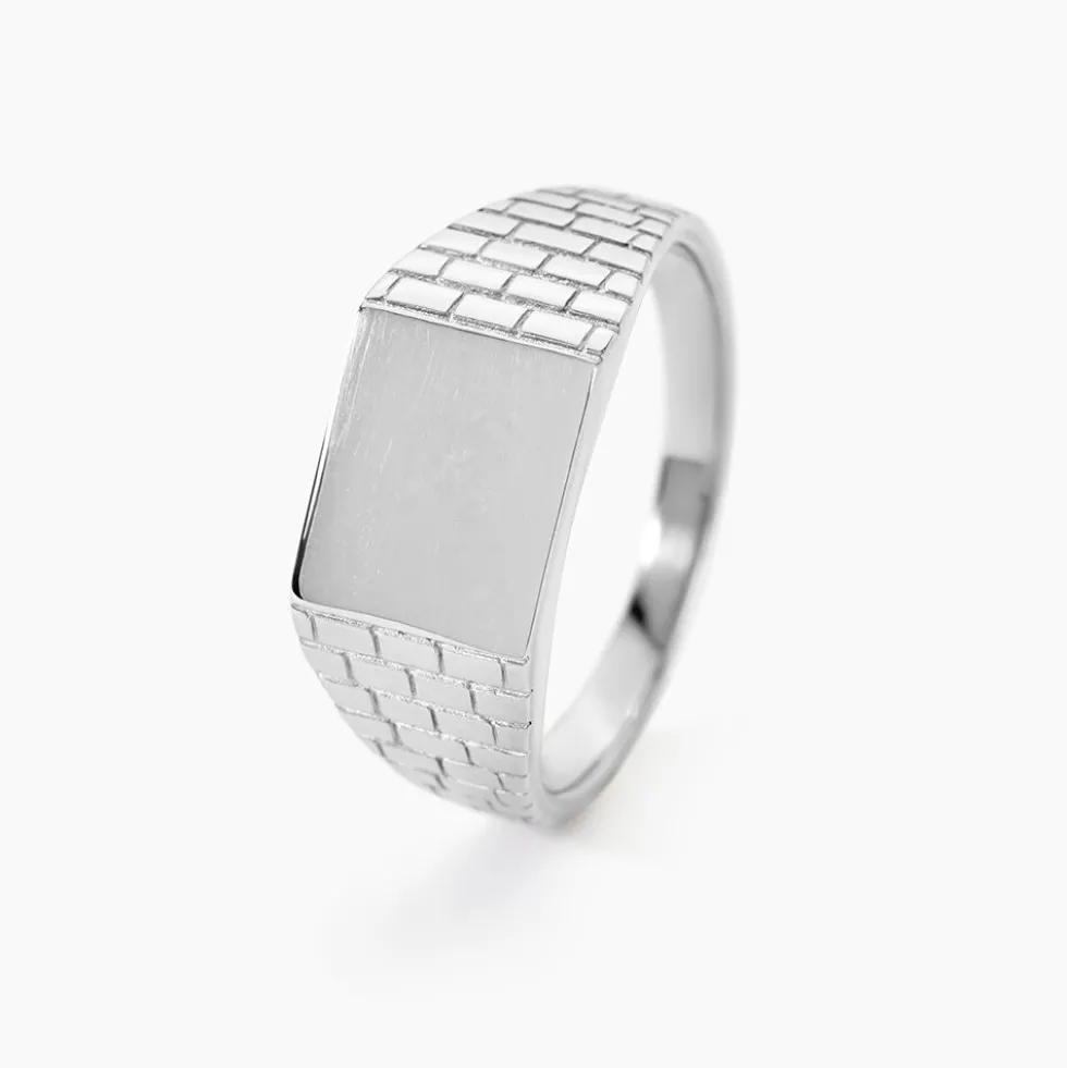 Chevalière Argent Blanc Corentyn