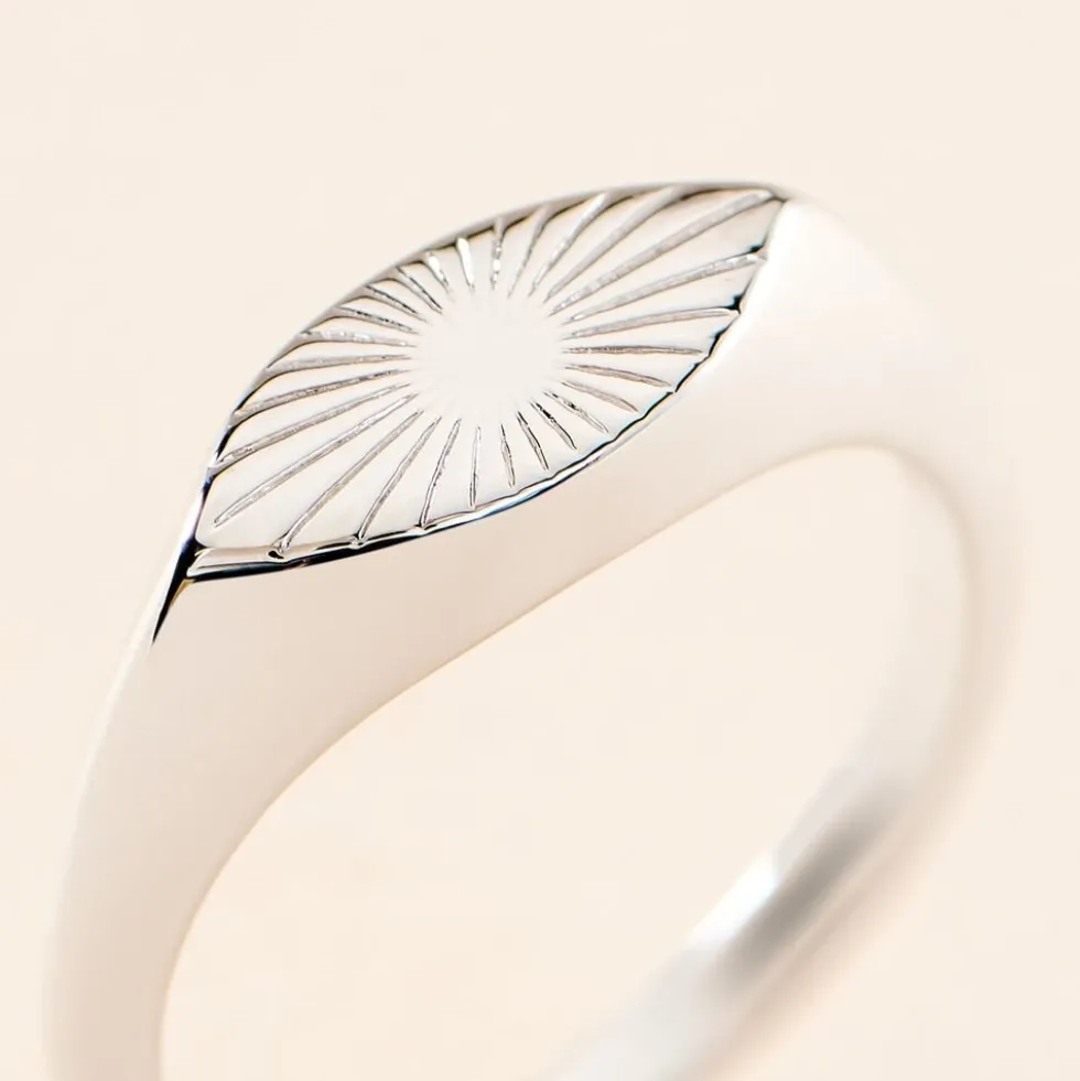 Chevalière Dalia Argent Blanc