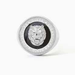 Chevalière Guess Lion King Acier Argenté