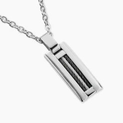 Collier Acier Bicolore