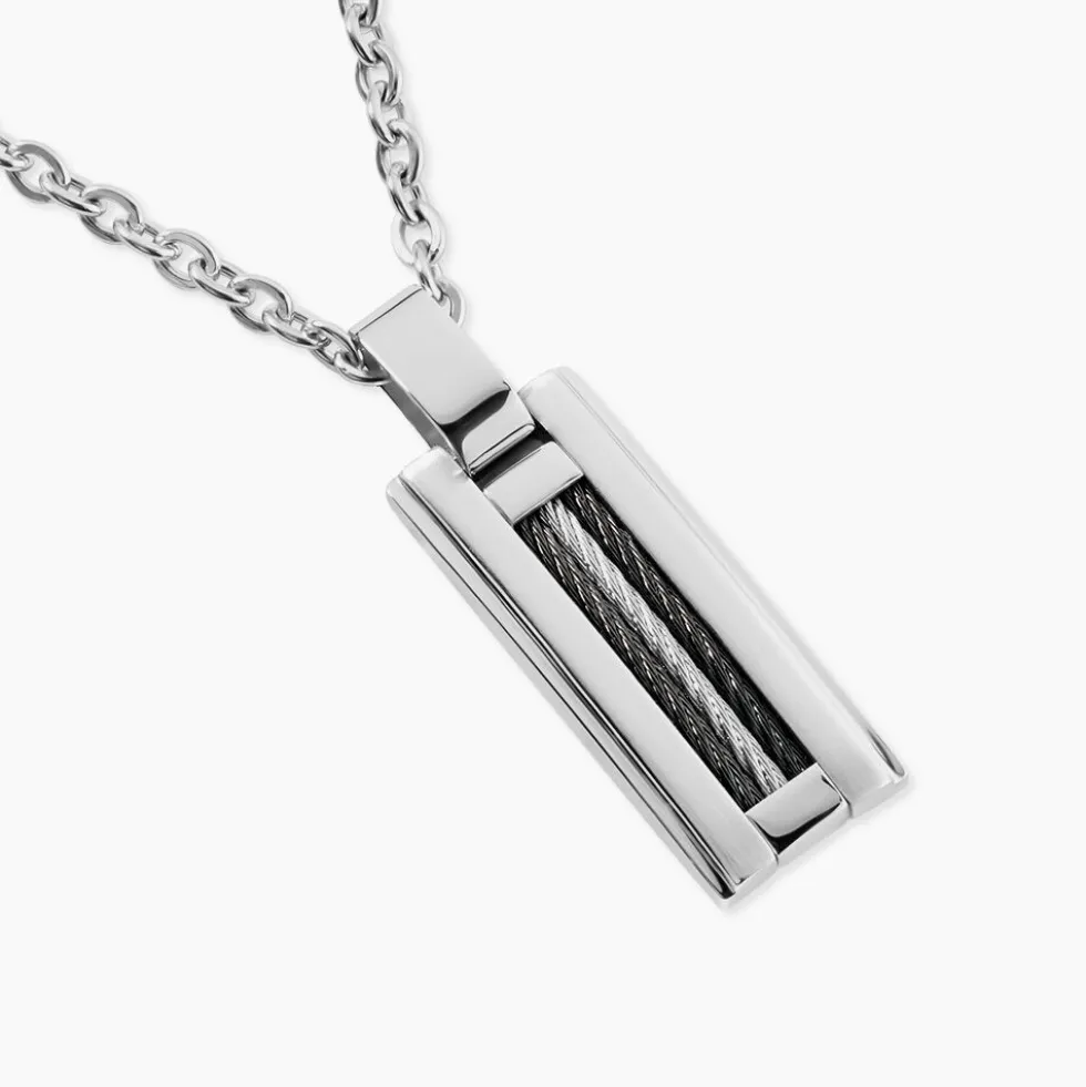 Collier Acier Bicolore
