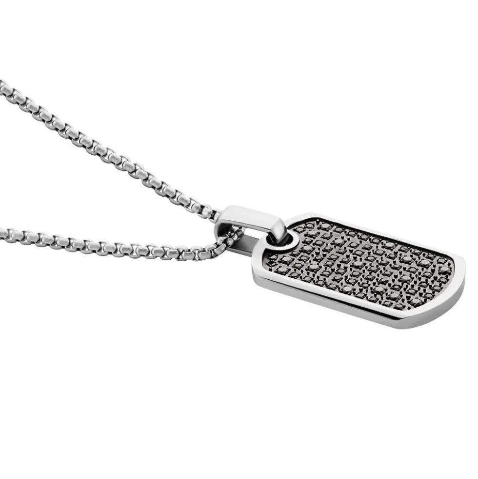 Collier Acier Blanc Sonad Oxydes De Zirconium
