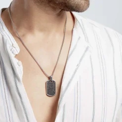 Collier Acier Blanc Sonad Oxydes De Zirconium