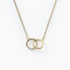 Collier Acier Doré Oxydes De Zirconium