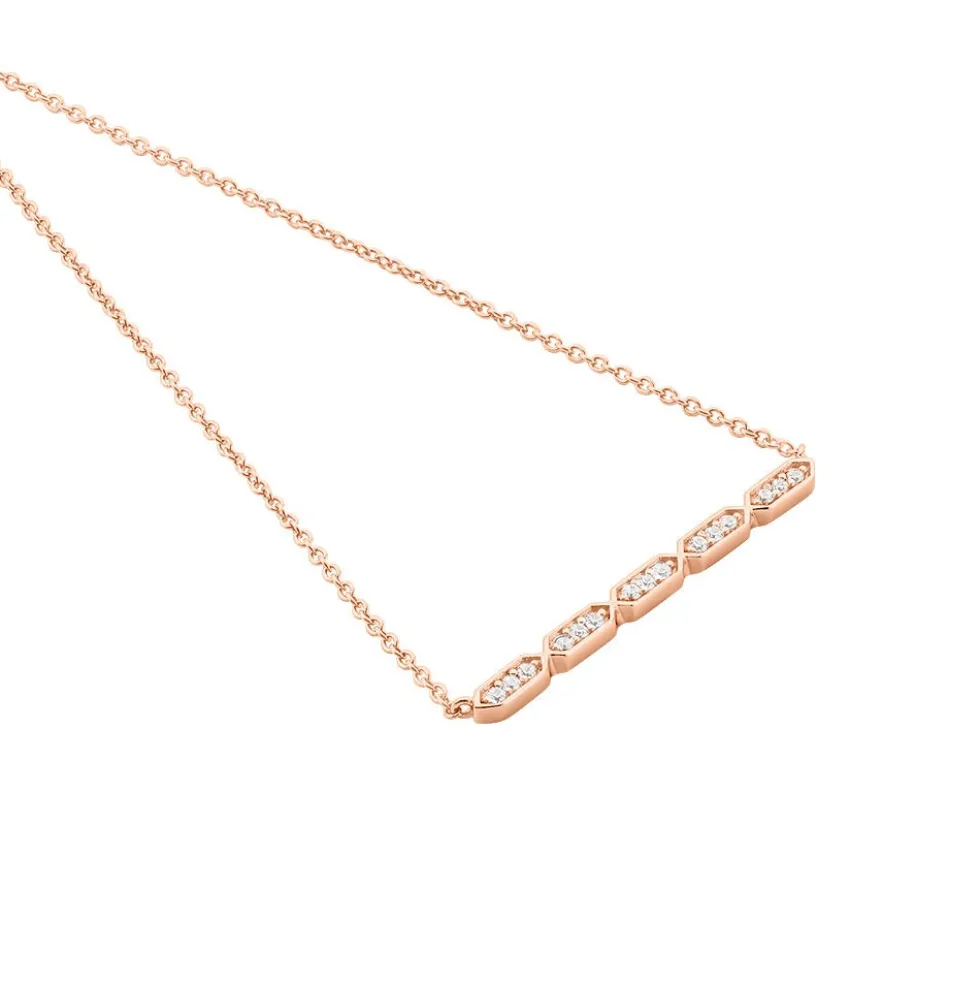 Collier Adali Argent Rose Oxyde De Zirconium