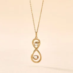 Collier Ademar Or Jaune Oxyde De Zirconium