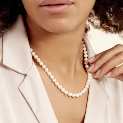 Collier Aicha Or Jaune Perle De Culture D'akoya
