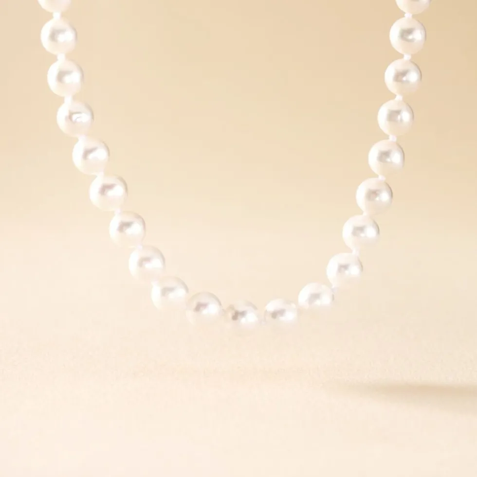 Collier Aicha Or Jaune Perle De Culture D'akoya
