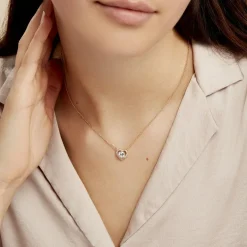 Collier Alais Plaqué Or Jaune Oxyde De Zirconium