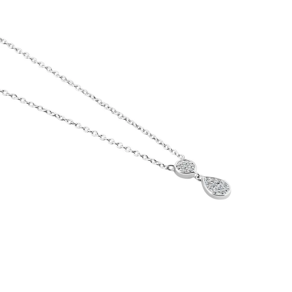 Collier Aletha Argent Blanc Oxyde De Zirconium