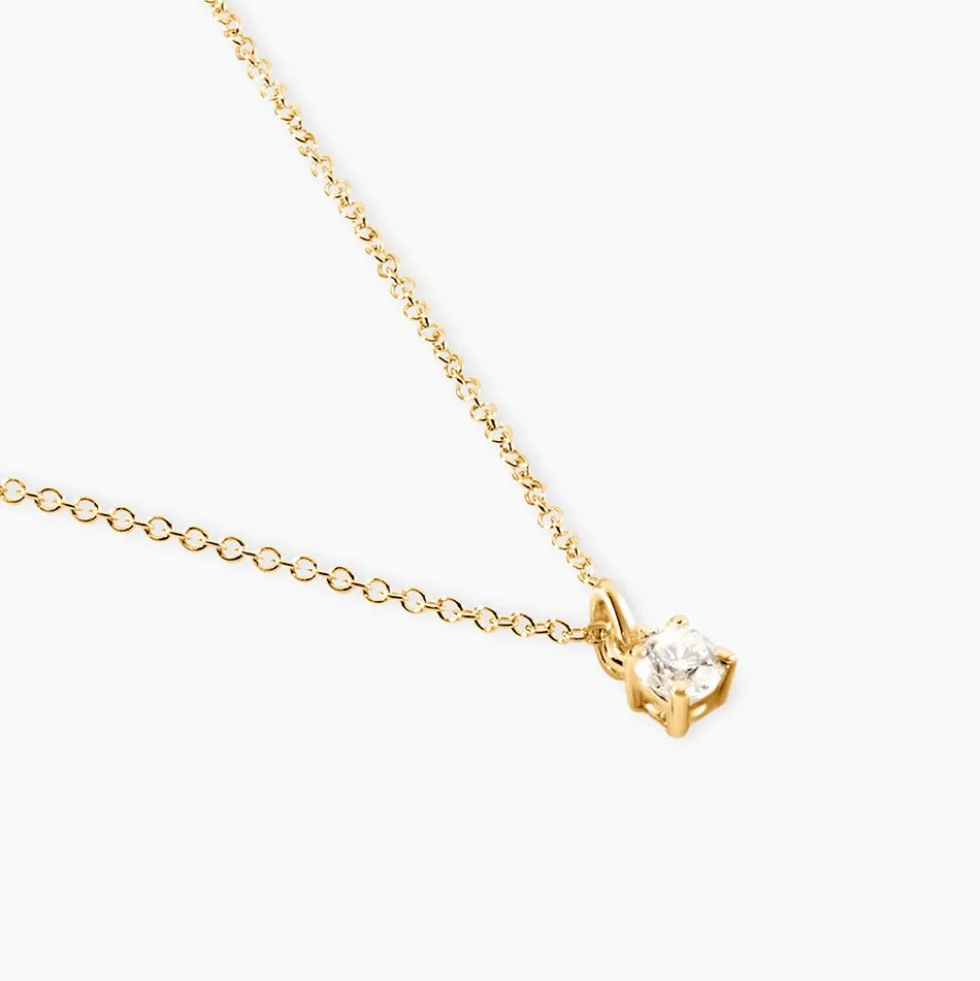 Collier Alexandra Or Jaune Diamant