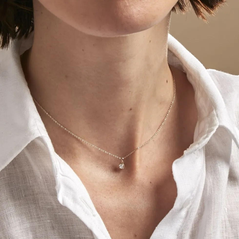 Collier Alexandra Or Jaune Diamant