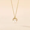 Collier Aloys Or Jaune Perle De Culture Et Oxyde De Zirconium