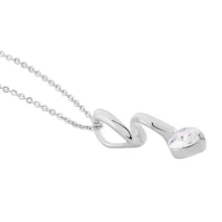Collier Amayes Argent Blanc Oxyde De Zirconium