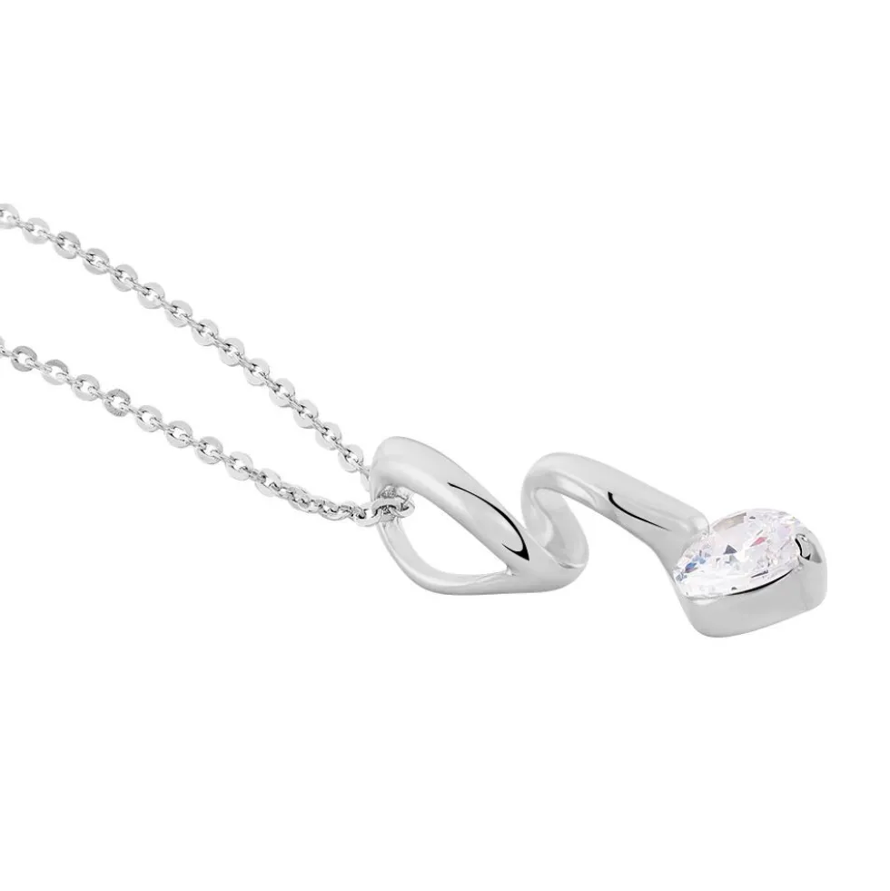 Collier Amayes Argent Blanc Oxyde De Zirconium