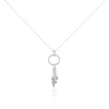 Collier Andde Argent Blanc Oxyde De Zirconium