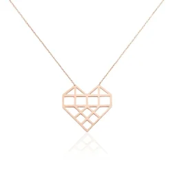Collier Angeles Acier Rose