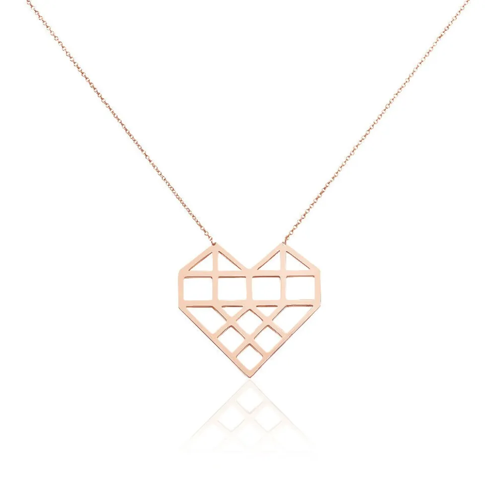 Collier Angeles Acier Rose