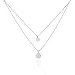 Collier Angeles Argent Blanc Oxyde De Zirconium