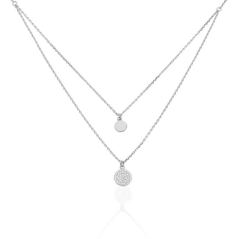 Collier Angeles Argent Blanc Oxyde De Zirconium