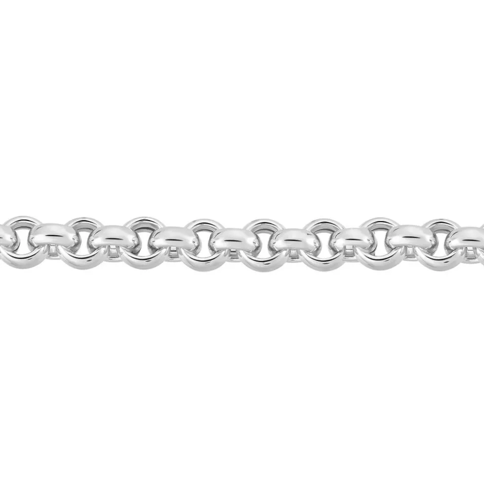 Collier Anta Maille Jaseron Argent Blanc