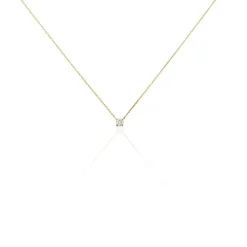 Collier Aphrodite Or Jaune Diamant Synthetique