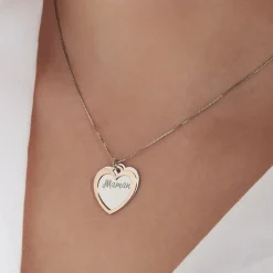 Collier Argent Bicolore Jiya