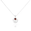 Collier Argent Blanc Alanna Ambre