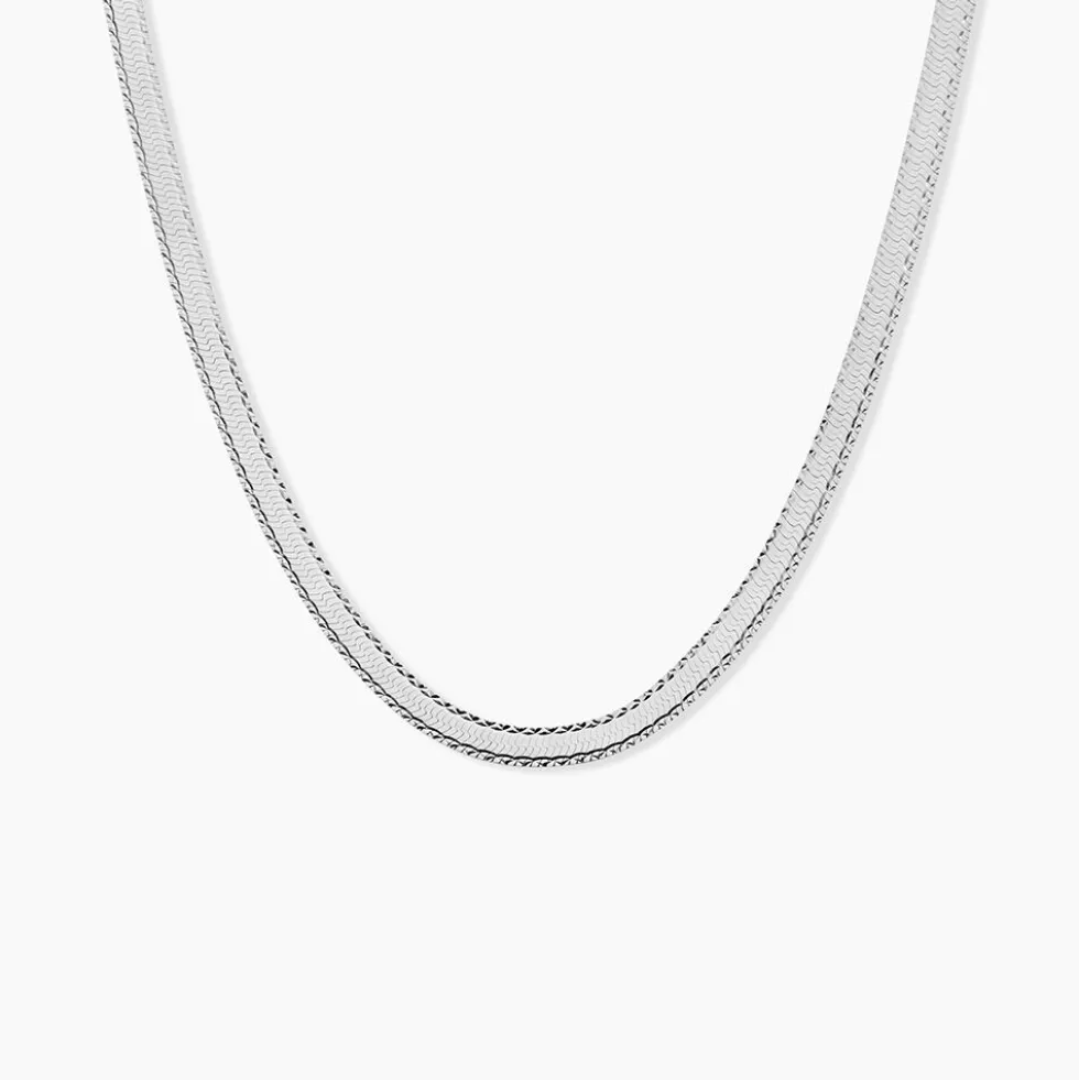 Collier Argent Blanc Alyona