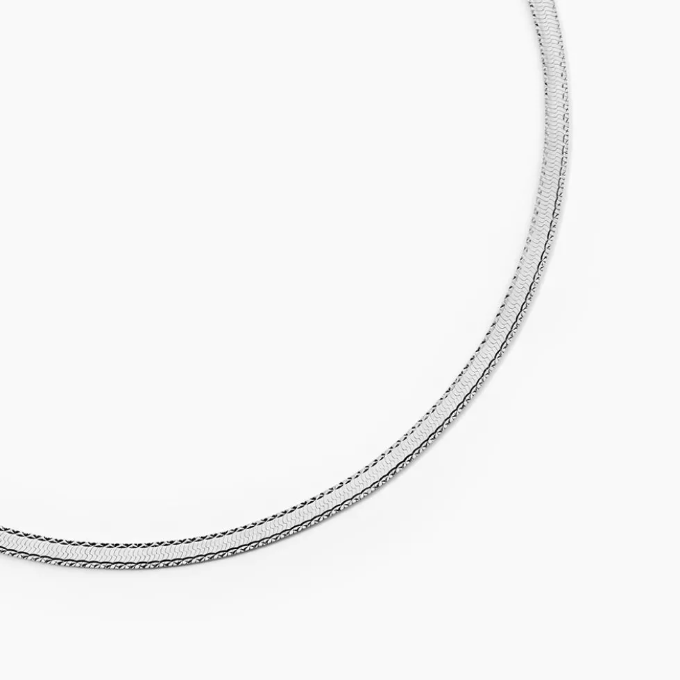 Collier Argent Blanc Alyona
