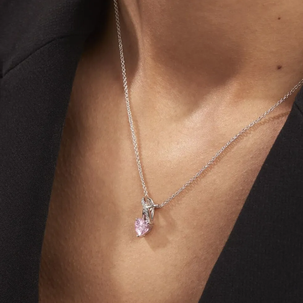 Collier Argent Blanc Avalon Oxyde De Zirconium