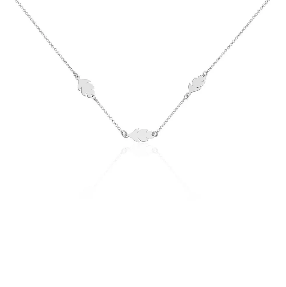Collier Argent Blanc Bakia