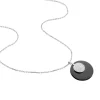 Collier Argent Blanc Céramique Et Oxyde De Zirconium