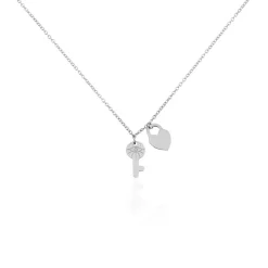 Collier Argent Blanc Jim