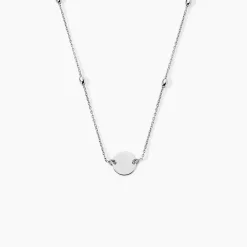 Collier Argent Blanc Monca