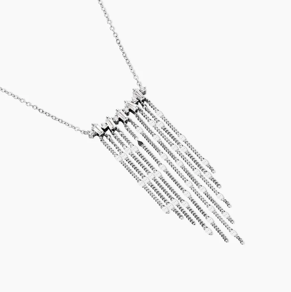 Collier Argent Blanc Vilko Oxydes De Zirconium