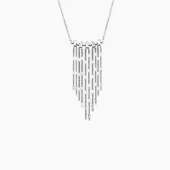 Collier Argent Blanc Vilko Oxydes De Zirconium