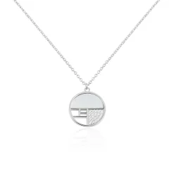 Collier Argent Gaillet Oxydes De Zirconium