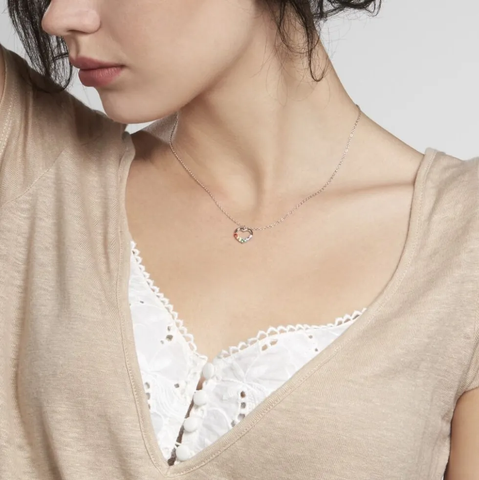 Collier Argent Hebert Oxydes De Zirconium