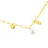 Collier Argent Jaune Keshi Maille Cheval