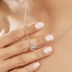 Collier Argent Kabibi Oxydes De Zirconium