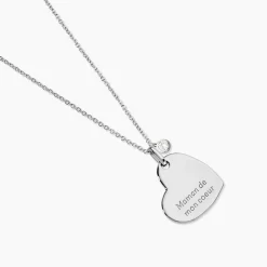 Collier Argent Mellicent Oxyde De Zirconium