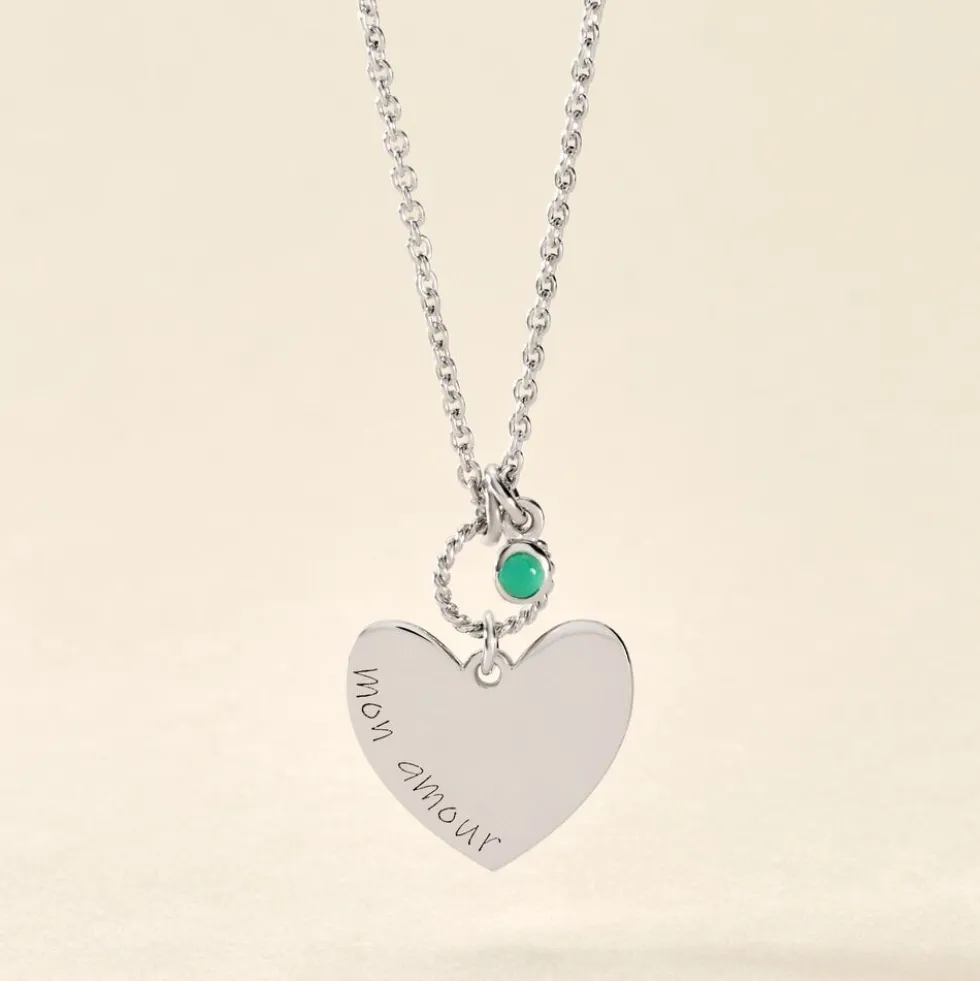 Collier Argent Pero Onyx