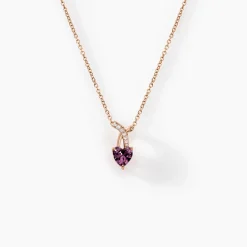 Collier Argent Rose Avalon Oxyde De Zirconium