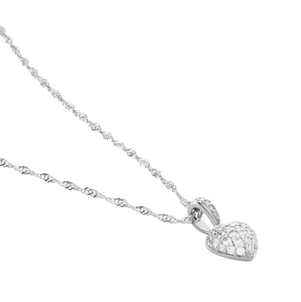 Collier Argent Sido Oxydes De Zirconium