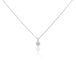 Collier Argent Sido Oxydes De Zirconium