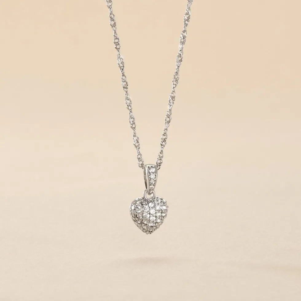 Collier Argent Sido Oxydes De Zirconium