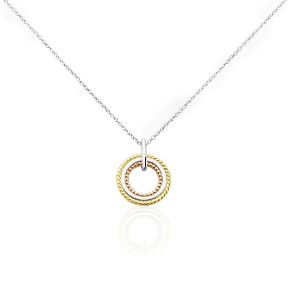 Collier Argent Tricolore Cainnech