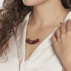 Collier Argent Ursan Ambre