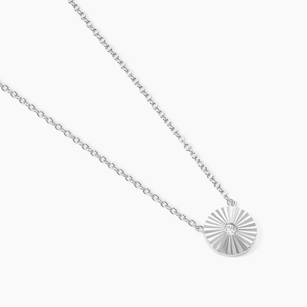 Collier Argent Valente Oxydes De Zirconium